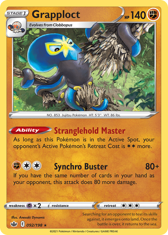 Carta Grapploct 92/198 do set Chilling Reign — Pokémon TCG | Bynx