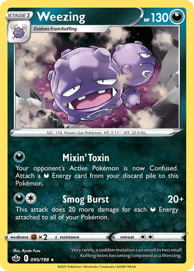 Carta Weezing 95/198 do set Chilling Reign — Pokémon TCG | Bynx
