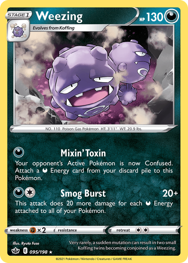 Carta Weezing 95/198 do set Chilling Reign — Pokémon TCG | Bynx