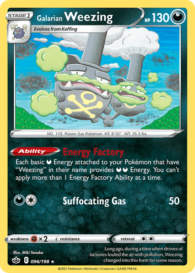 Carta Galarian Weezing 96/198 do set Chilling Reign — Pokémon TCG | Bynx