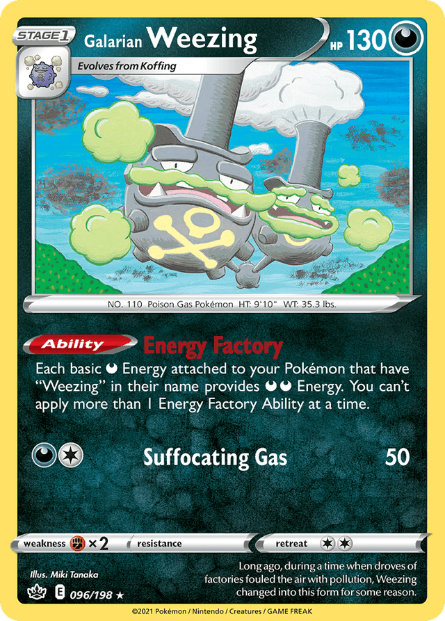 Carta Galarian Weezing 96/198 do set Chilling Reign — Pokémon TCG | Bynx