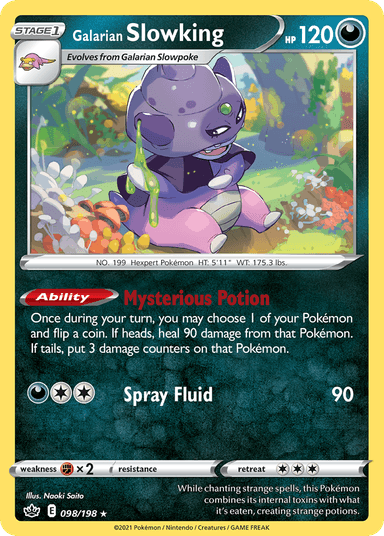 Carta Galarian Slowking 98/198 do set Chilling Reign — Pokémon TCG | Bynx