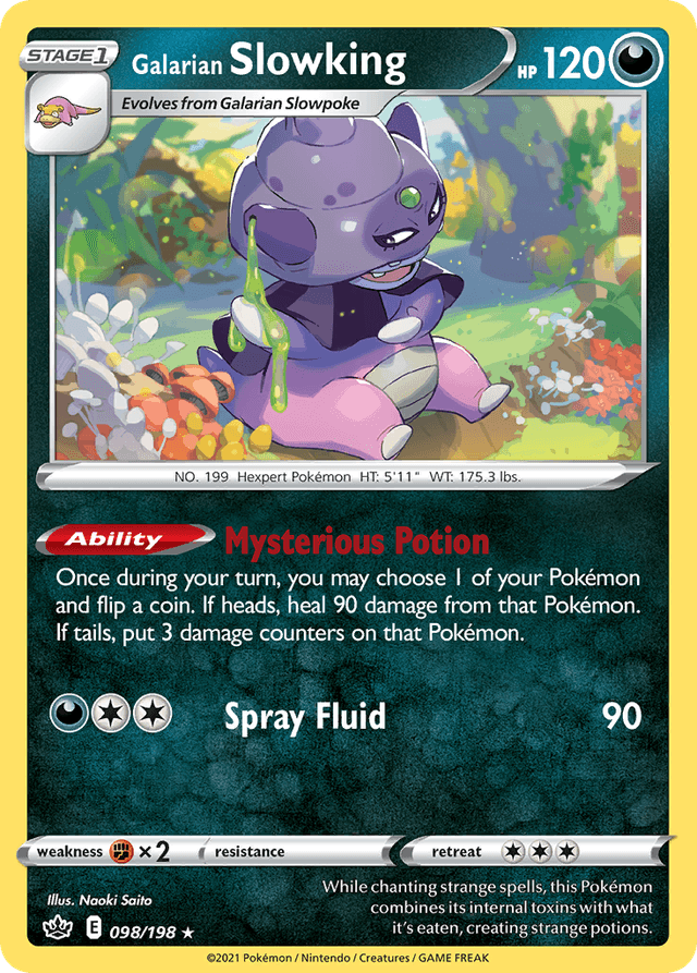 Carta Galarian Slowking 98/198 do set Chilling Reign — Pokémon TCG | Bynx