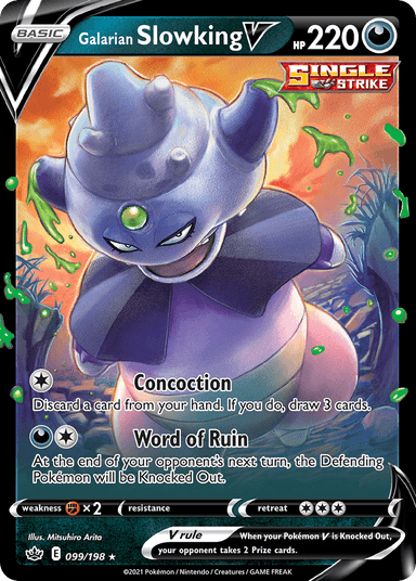 Carta Galarian Slowking V 99/198 do set Chilling Reign — Pokémon TCG | Bynx