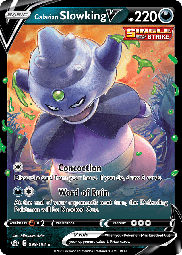 Carta Galarian Slowking V 99/198 do set Chilling Reign — Pokémon TCG | Bynx