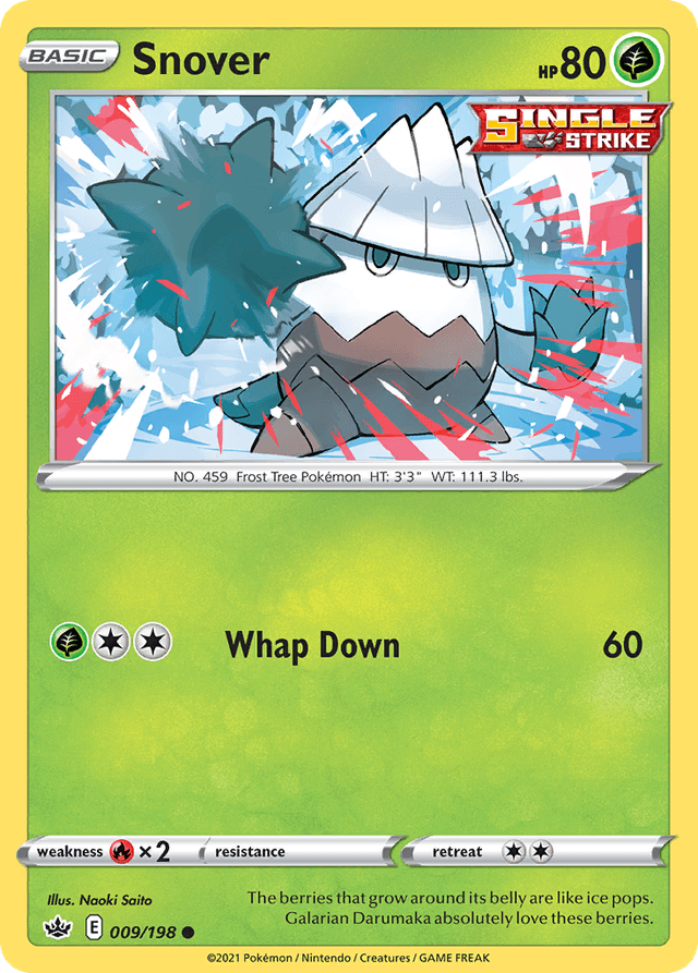 Carta Snover 9/198 do set Chilling Reign — Pokémon TCG | Bynx