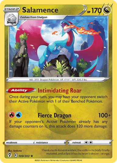 Carta Salamence 109/203 do set Evolving Skies — Pokémon TCG | Bynx