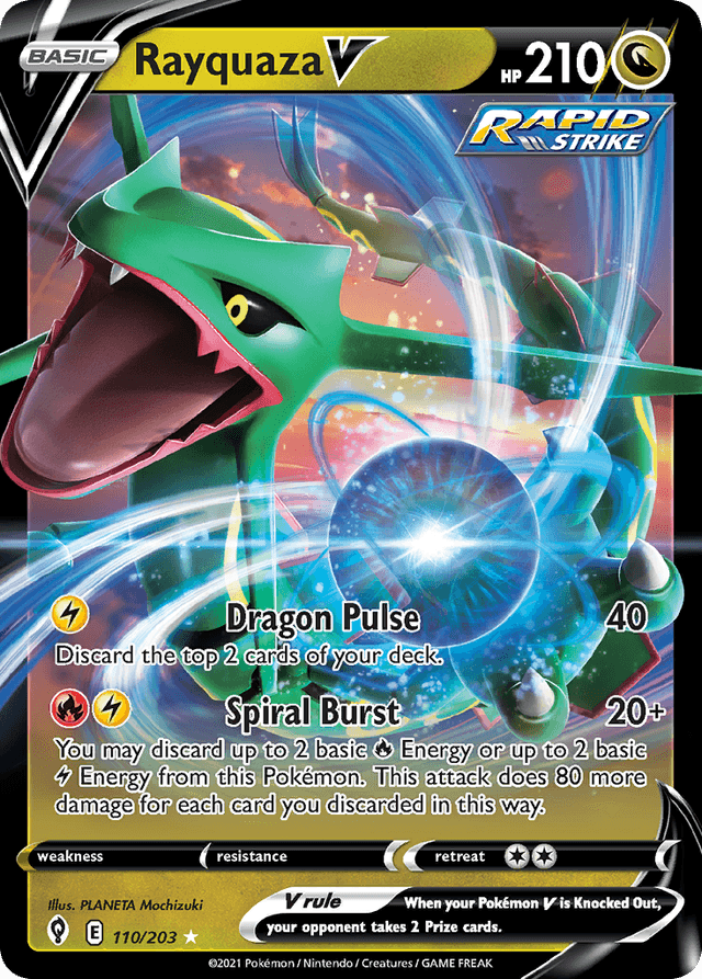 Carta Rayquaza V 110/203 do set Evolving Skies — Pokémon TCG | Bynx