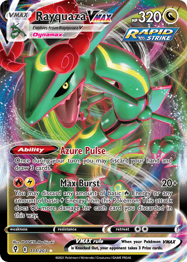 Carta Rayquaza VMAX 111/203 do set Evolving Skies — Pokémon TCG | Bynx