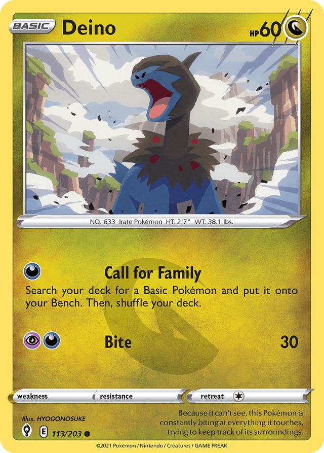 Carta Deino 113/203 do set Evolving Skies — Pokémon TCG | Bynx