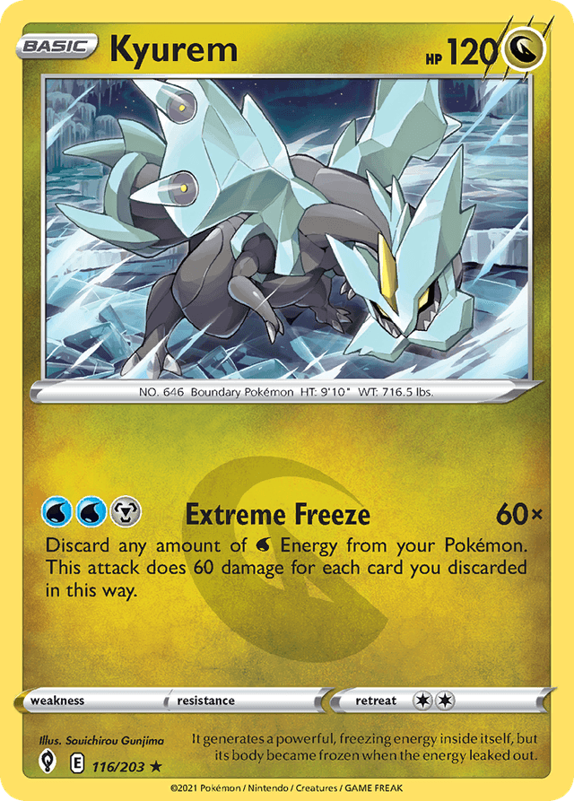 Carta Kyurem 116/203 do set Evolving Skies — Pokémon TCG | Bynx