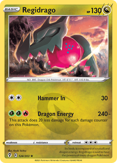 Carta Regidrago 124/203 do set Evolving Skies — Pokémon TCG | Bynx