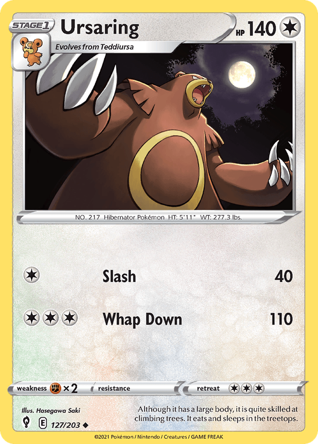 Carta Ursaring 127/203 do set Evolving Skies — Pokémon TCG | Bynx