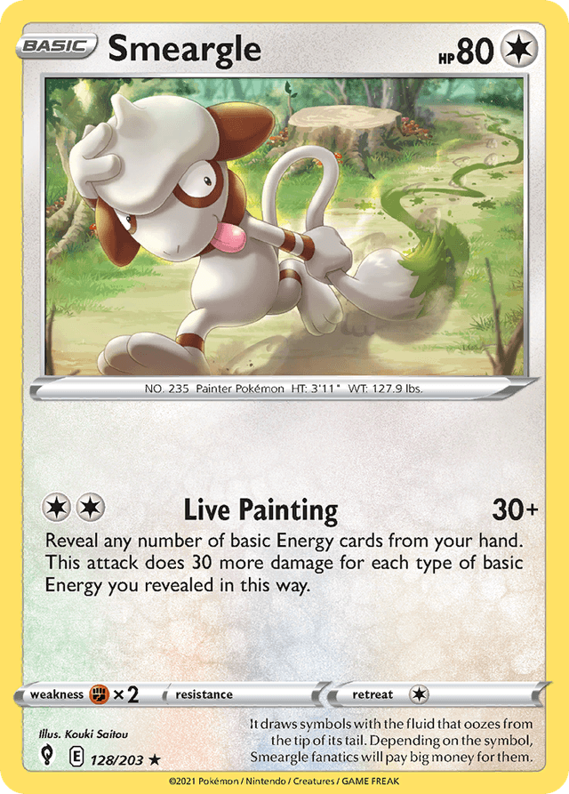 Carta Smeargle 128/203 do set Evolving Skies — Pokémon TCG | Bynx