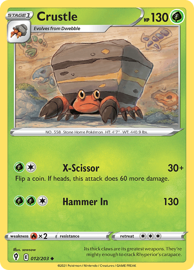 Carta Crustle 12/203 do set Evolving Skies — Pokémon TCG | Bynx