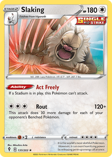 Carta Slaking 131/203 do set Evolving Skies — Pokémon TCG | Bynx