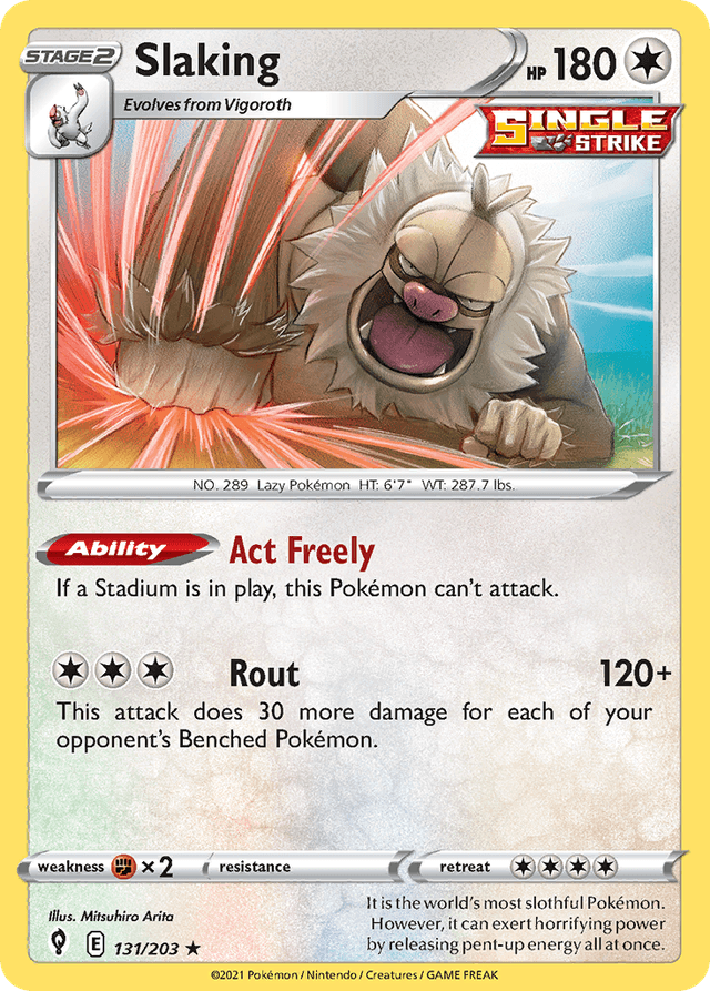 Carta Slaking 131/203 do set Evolving Skies — Pokémon TCG | Bynx