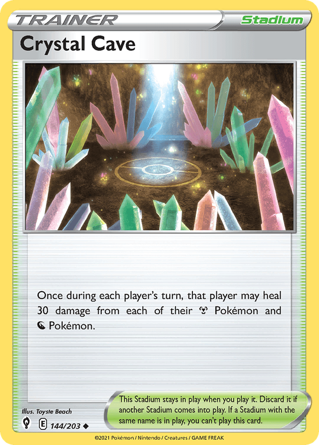Carta Crystal Cave 144/203 do set Evolving Skies — Pokémon TCG | Bynx