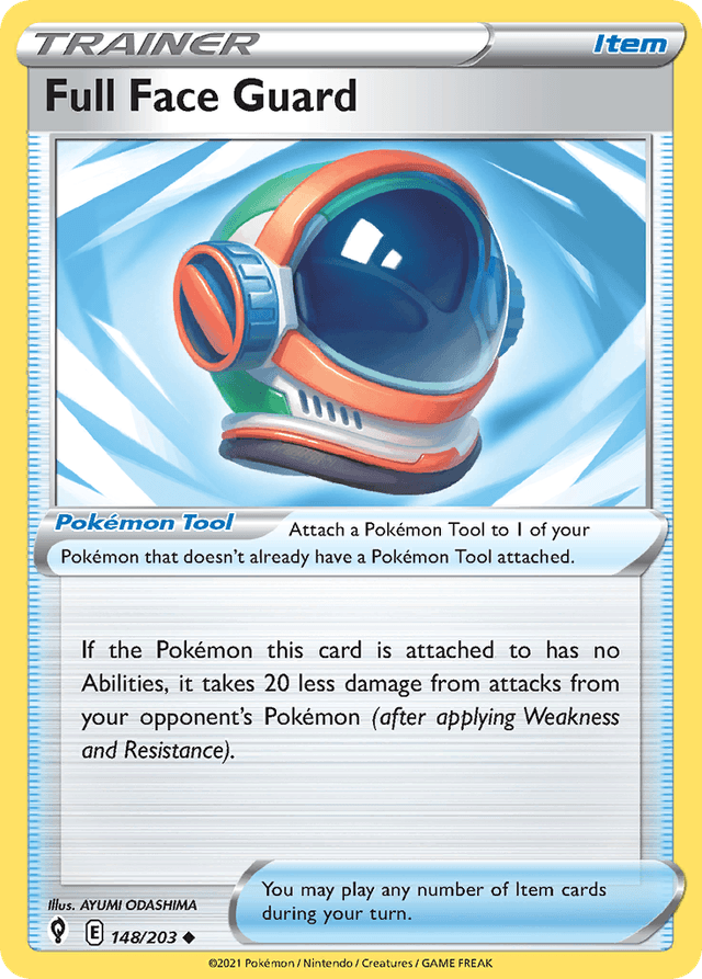 Carta Full Face Guard 148/203 do set Evolving Skies — Pokémon TCG | Bynx