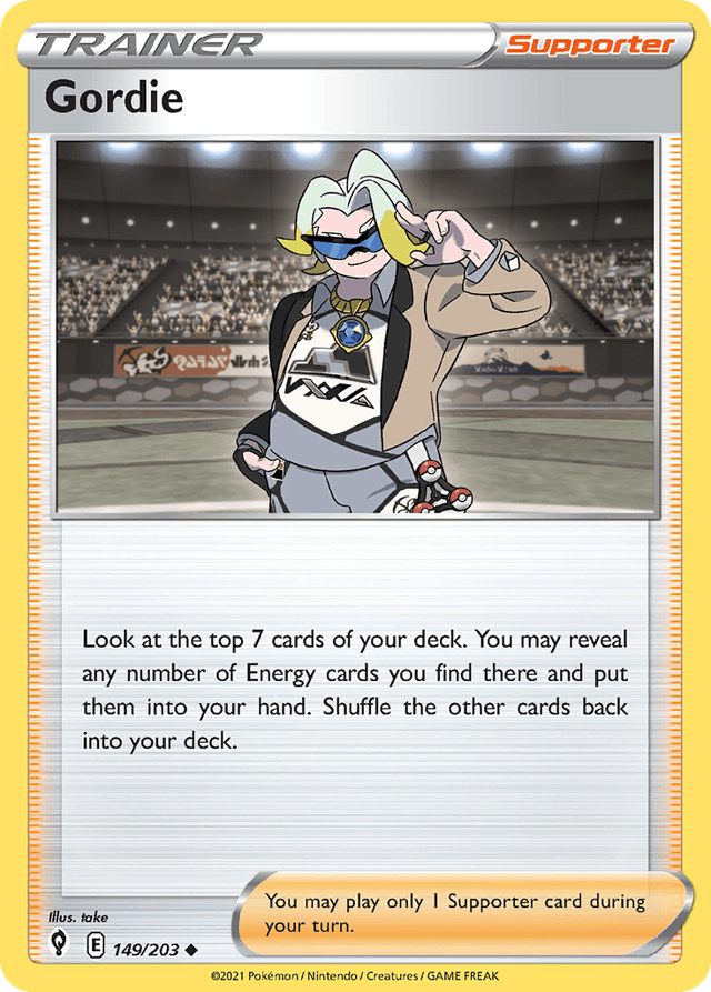 Carta Gordie 149/203 do set Evolving Skies — Pokémon TCG | Bynx