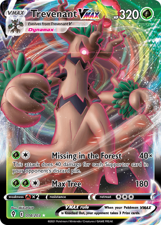 Carta Trevenant VMAX 14/203 do set Evolving Skies — Pokémon TCG | Bynx
