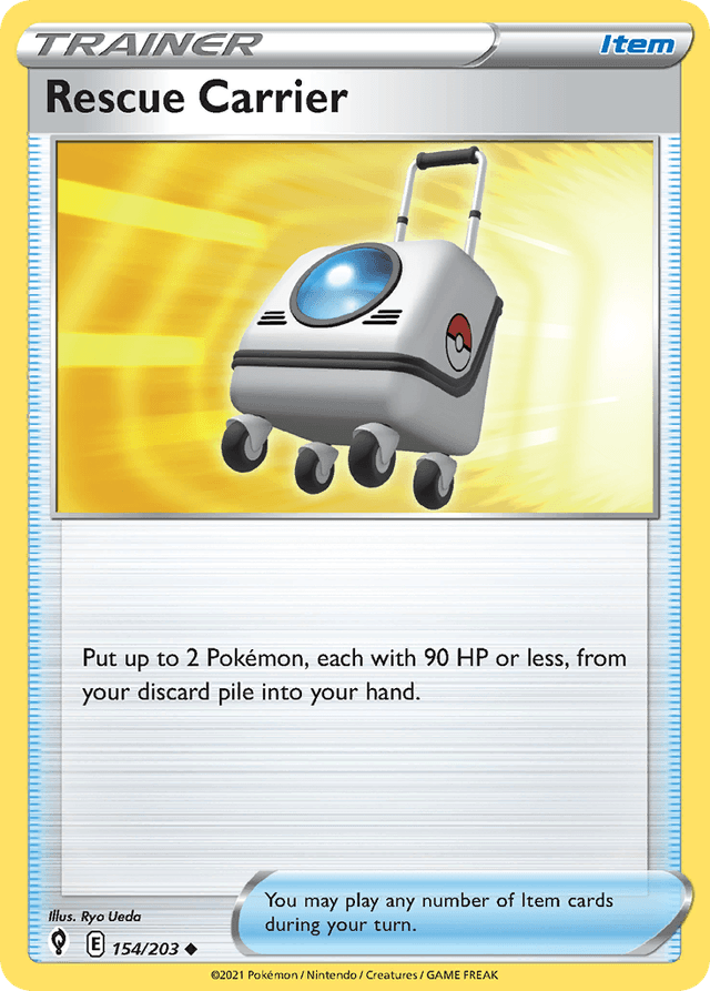 Carta Rescue Carrier 154/203 do set Evolving Skies — Pokémon TCG | Bynx