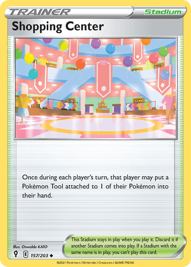 Carta Shopping Center 157/203 do set Evolving Skies — Pokémon TCG | Bynx