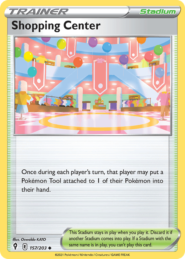 Carta Shopping Center 157/203 do set Evolving Skies — Pokémon TCG | Bynx
