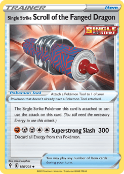 Single Strike Scroll of the Fanged Dragon 158/203 — Céus em Evolução
