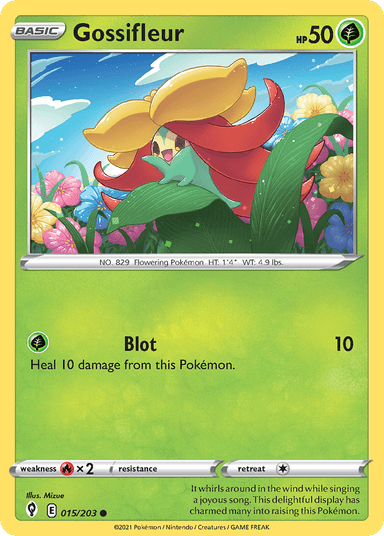 Carta Gossifleur 15/203 do set Evolving Skies — Pokémon TCG | Bynx