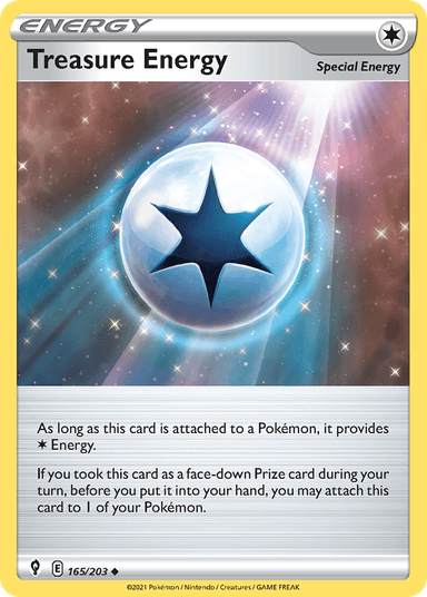Carta Treasure Energy 165/203 do set Evolving Skies — Pokémon TCG | Bynx