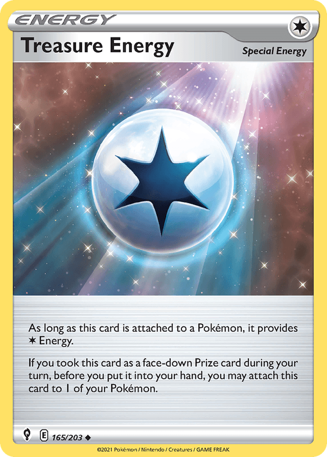 Carta Treasure Energy 165/203 do set Evolving Skies — Pokémon TCG | Bynx