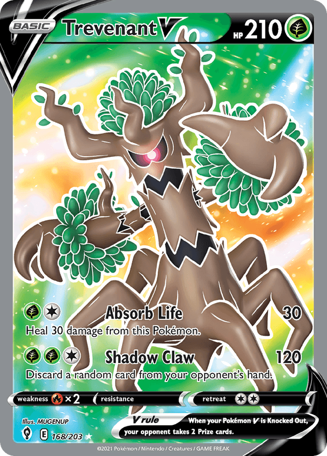 Carta Trevenant V 168/203 do set Evolving Skies — Pokémon TCG | Bynx