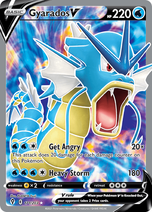 Carta Gyarados V 171/203 do set Evolving Skies — Pokémon TCG | Bynx