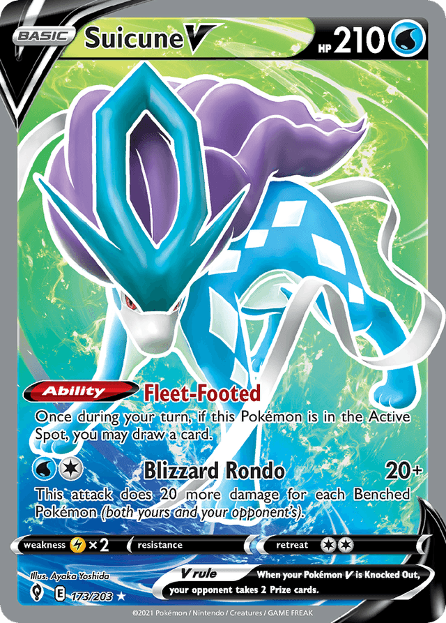 Carta Suicune V 173/203 do set Evolving Skies — Pokémon TCG | Bynx