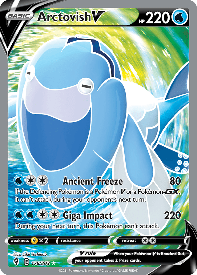 Carta Arctovish V 176/203 do set Evolving Skies — Pokémon TCG | Bynx