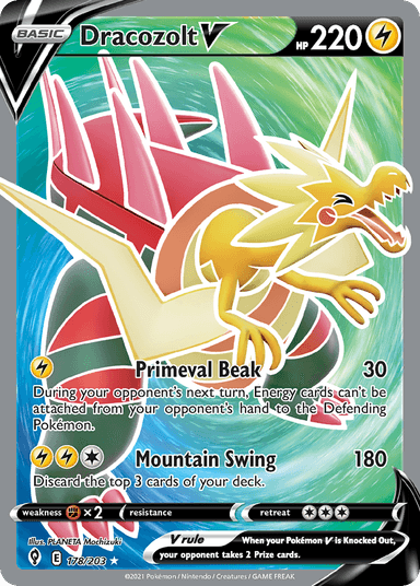 Carta Dracozolt V 178/203 do set Evolving Skies — Pokémon TCG | Bynx
