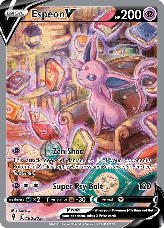 Carta Espeon V 180/203 do set Evolving Skies — Pokémon TCG | Bynx