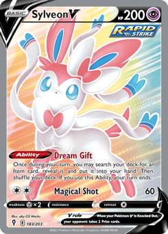 Sylveon V 183 — Evolving Skies