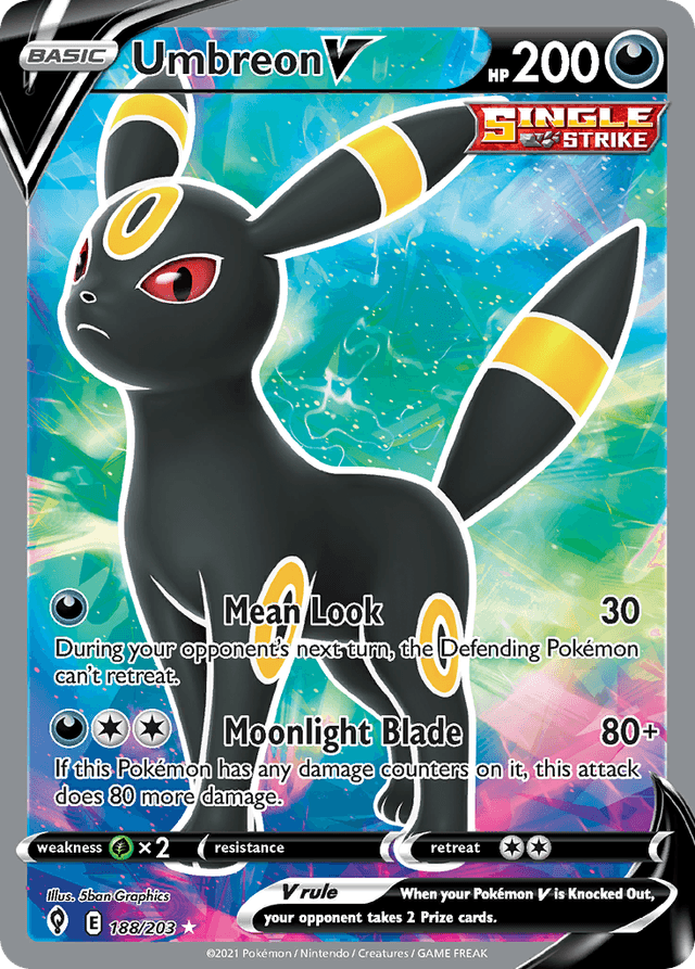 Carta Umbreon V 188/203 do set Evolving Skies — Pokémon TCG | Bynx