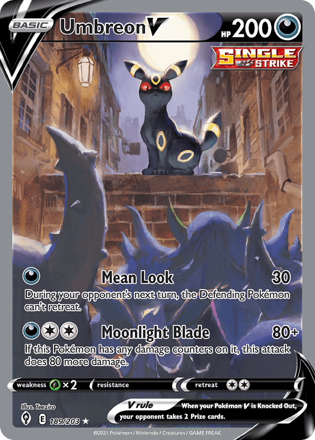 Carta Umbreon V 189/203 do set Evolving Skies — Pokémon TCG | Bynx