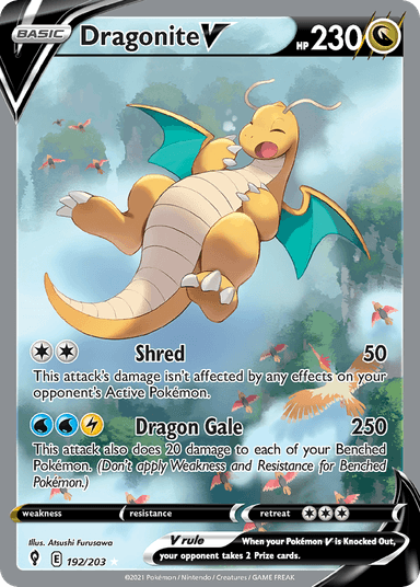 Carta Dragonite V 192/203 do set Evolving Skies — Pokémon TCG | Bynx