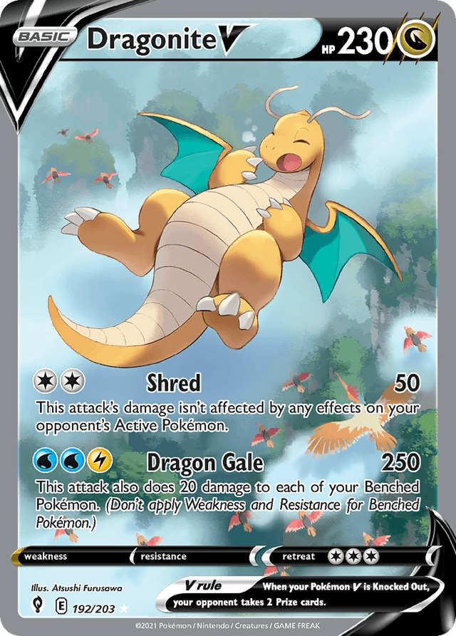 Carta Dragonite V 192/203 do set Evolving Skies — Pokémon TCG | Bynx