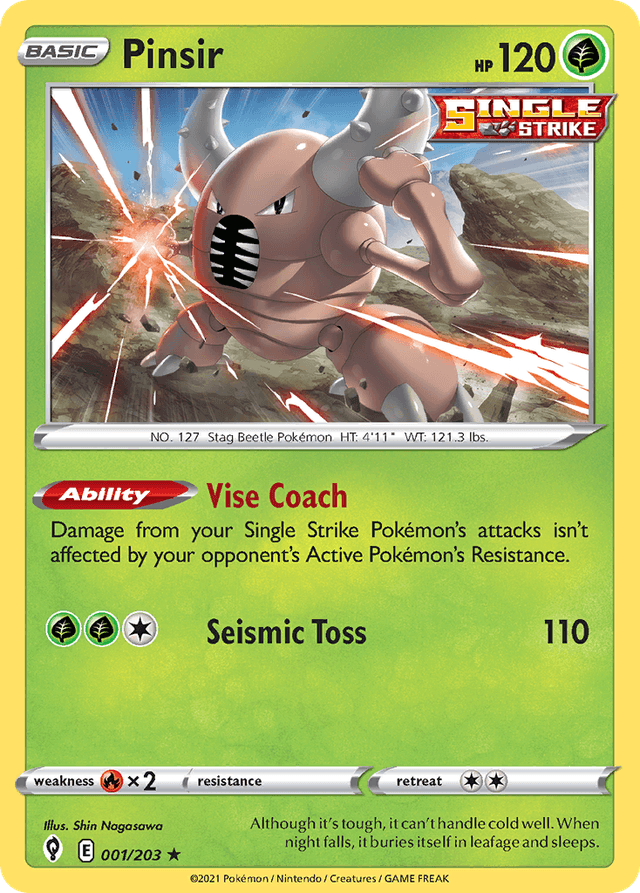 Carta Pinsir 1/203 do set Evolving Skies — Pokémon TCG | Bynx