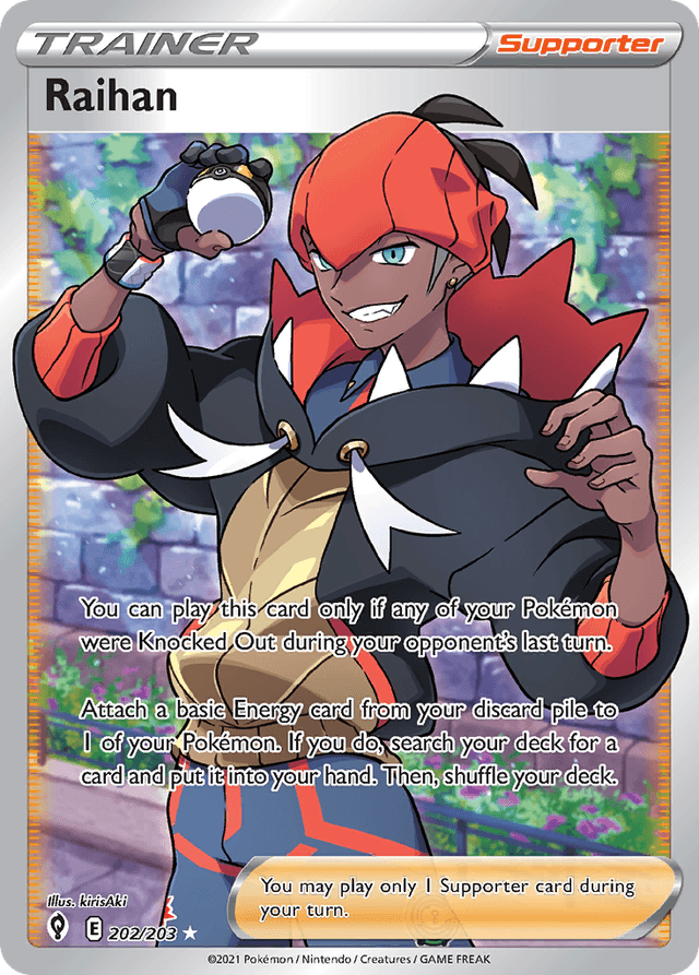 Carta Raihan 202/203 do set Evolving Skies — Pokémon TCG | Bynx