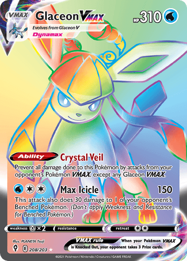 Carta Glaceon VMAX 208/203 do set Evolving Skies — Pokémon TCG | Bynx