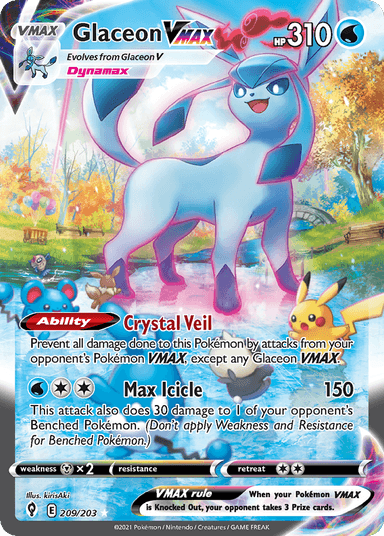 Carta Glaceon VMAX 209/203 do set Evolving Skies — Pokémon TCG | Bynx