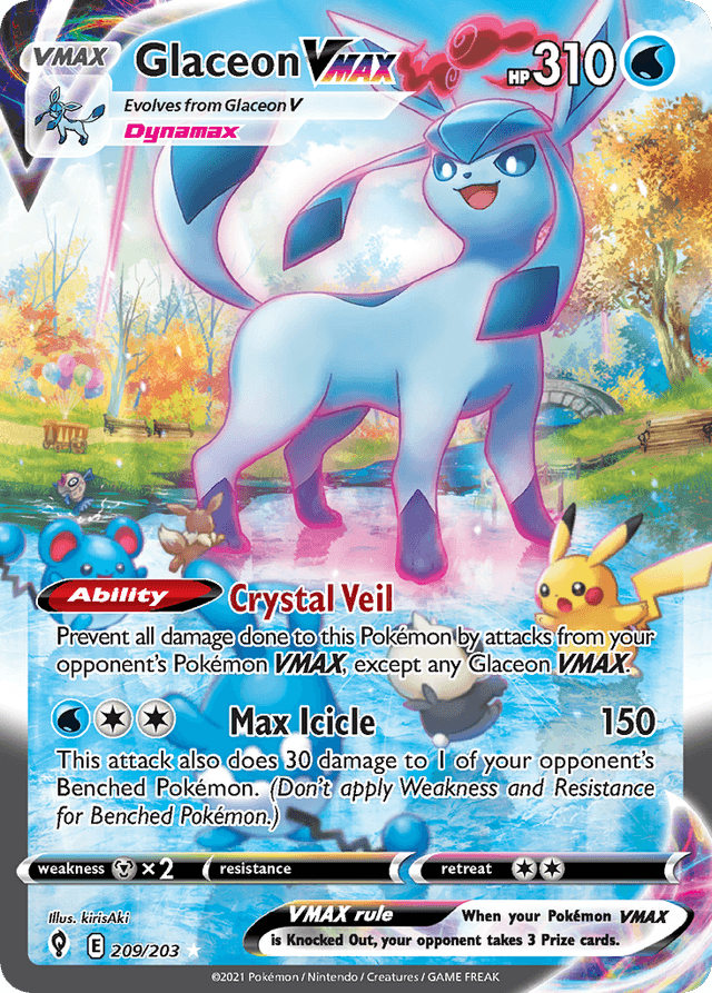 Carta Glaceon VMAX 209/203 do set Evolving Skies — Pokémon TCG | Bynx