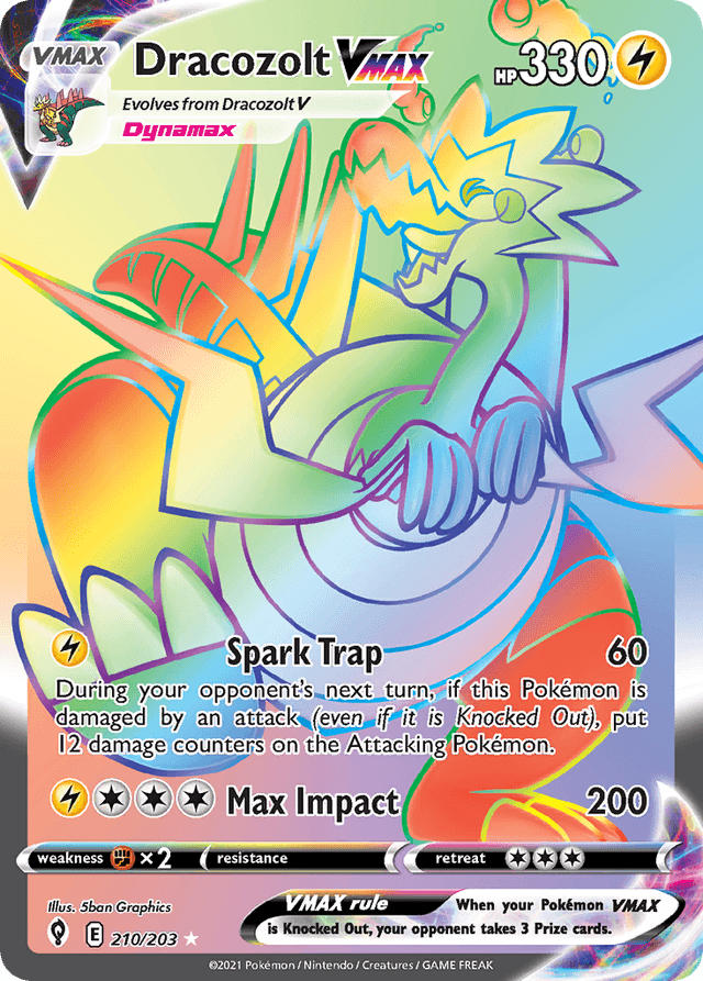 Carta Dracozolt VMAX 210/203 do set Evolving Skies — Pokémon TCG | Bynx