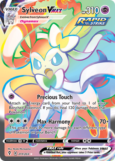 Carta Sylveon VMAX 211/203 do set Evolving Skies — Pokémon TCG | Bynx